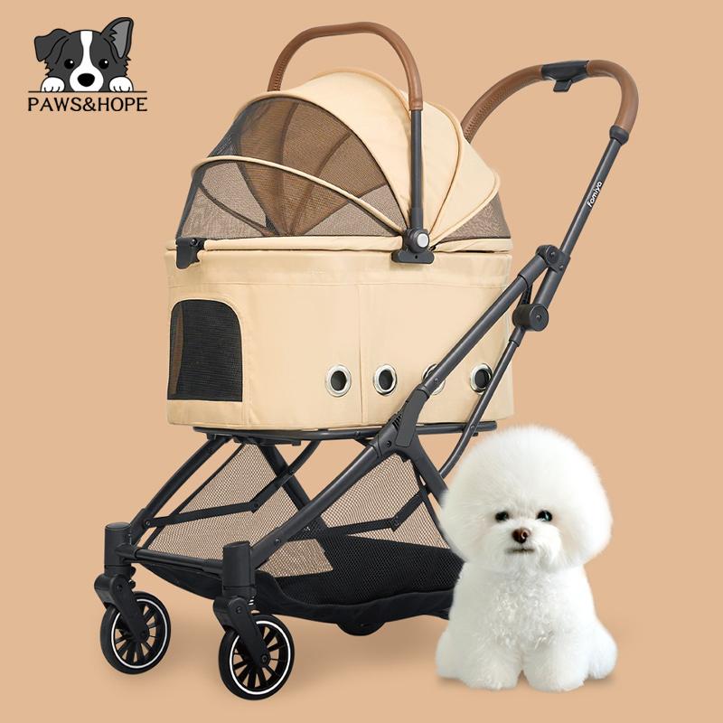 Pet stroller trolley with umbrella function